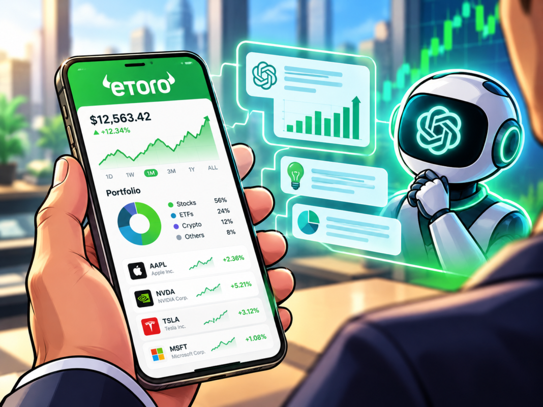 eToro intègre ChatGPT pour analyser les portefeuilles boursiers